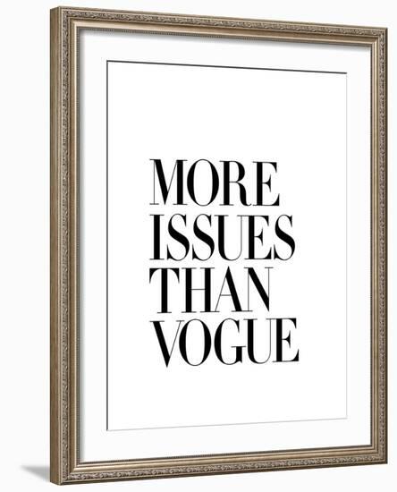 More Issues Than Vogue White-Brett Wilson-Framed Art Print