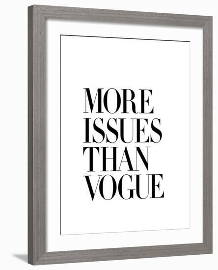 More Issues Than Vogue White-Brett Wilson-Framed Art Print