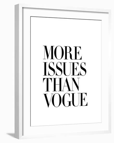 More Issues Than Vogue White-Brett Wilson-Framed Art Print