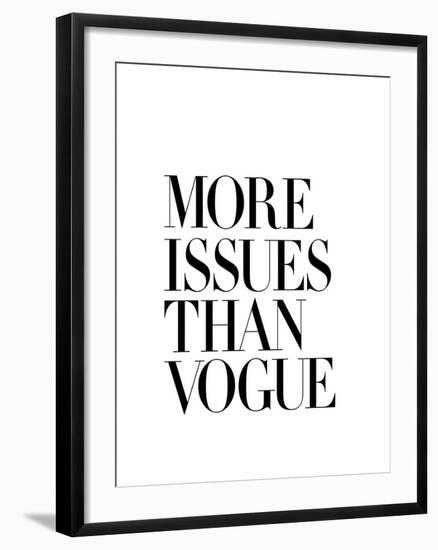 More Issues Than Vogue White-Brett Wilson-Framed Art Print