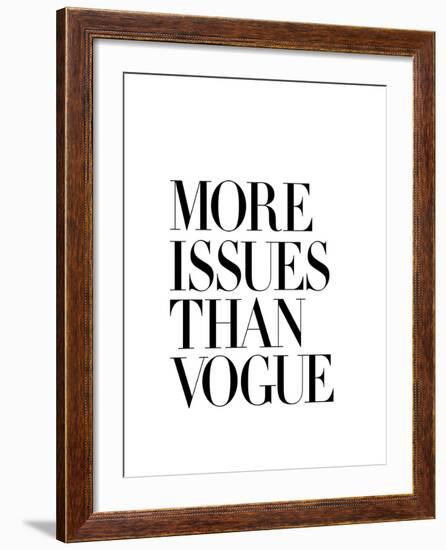 More Issues Than Vogue White-Brett Wilson-Framed Art Print