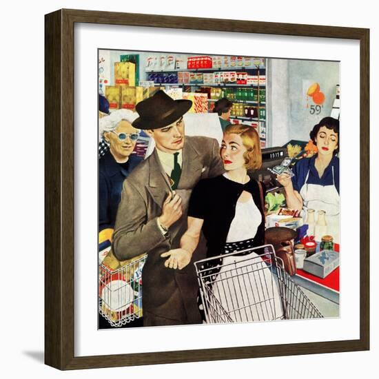 "More Money, Honey", July 21, 1951-George Hughes-Framed Giclee Print