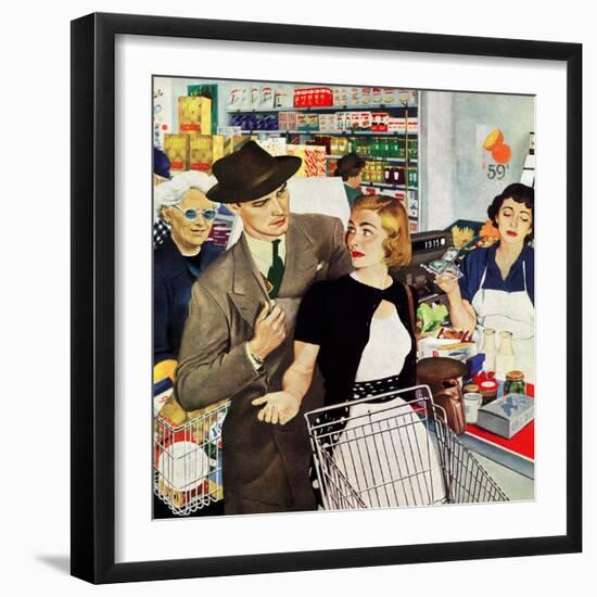 "More Money, Honey", July 21, 1951-George Hughes-Framed Giclee Print