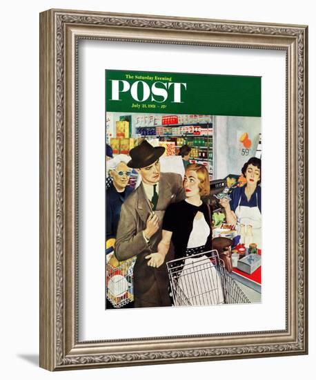 "More Money, Honey" Saturday Evening Post Cover, July 21, 1951-George Hughes-Framed Giclee Print