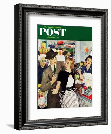 "More Money, Honey" Saturday Evening Post Cover, July 21, 1951-George Hughes-Framed Giclee Print