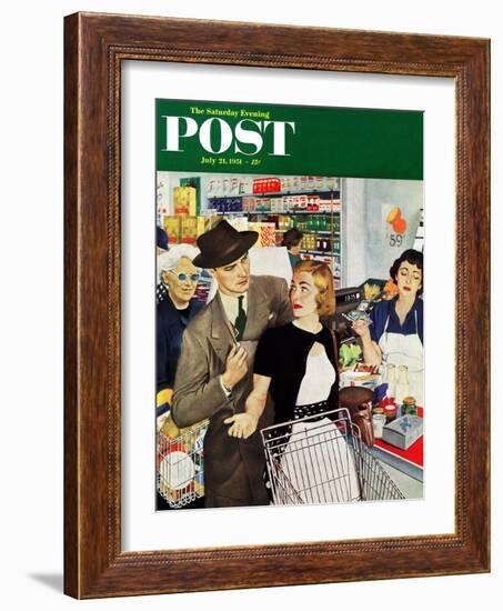 "More Money, Honey" Saturday Evening Post Cover, July 21, 1951-George Hughes-Framed Giclee Print