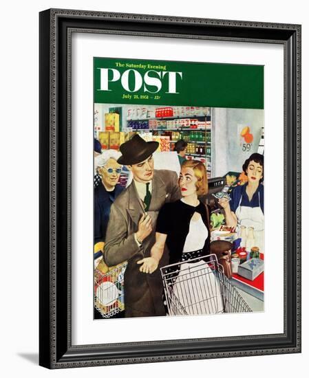 "More Money, Honey" Saturday Evening Post Cover, July 21, 1951-George Hughes-Framed Giclee Print