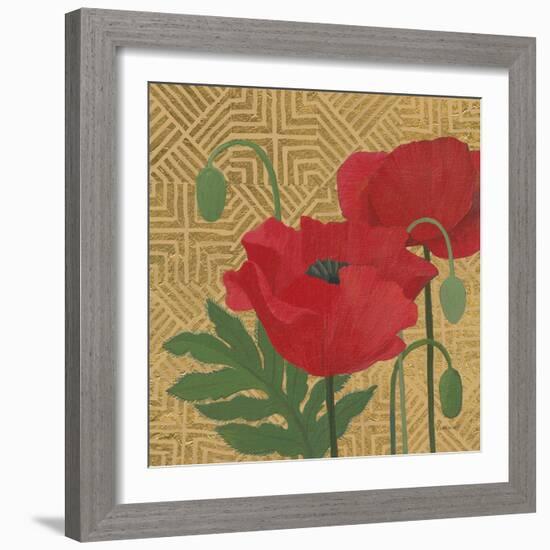 More Poppies with Pattern-Kathrine Lovell-Framed Art Print