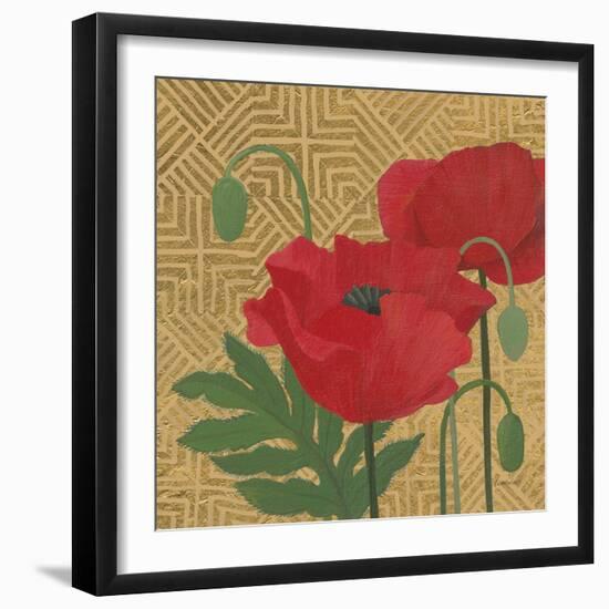 More Poppies with Pattern-Kathrine Lovell-Framed Art Print