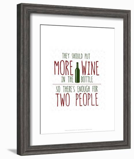 More Wine - Wink Designs Contemporary Print-Michelle Lancaster-Framed Art Print