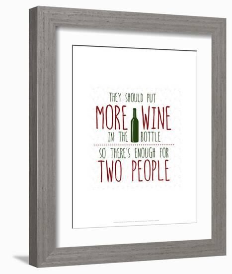 More Wine - Wink Designs Contemporary Print-Michelle Lancaster-Framed Art Print