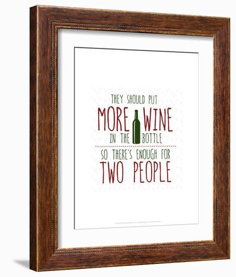 More Wine - Wink Designs Contemporary Print-Michelle Lancaster-Framed Art Print