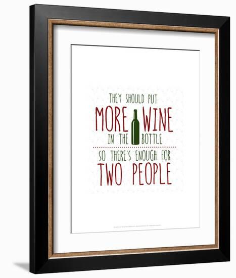 More Wine - Wink Designs Contemporary Print-Michelle Lancaster-Framed Art Print