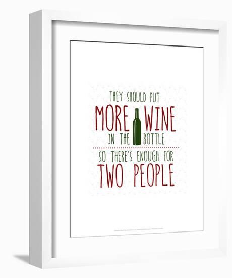 More Wine - Wink Designs Contemporary Print-Michelle Lancaster-Framed Art Print