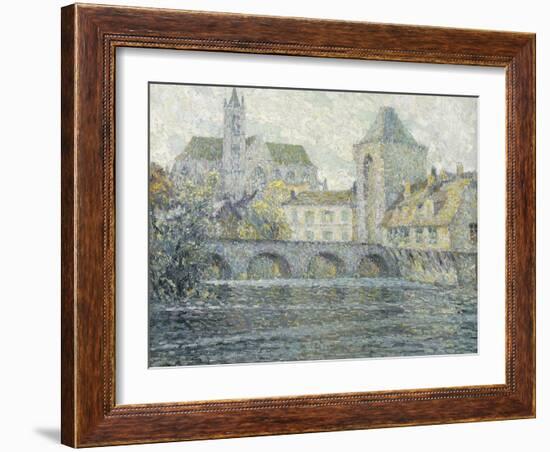 Moret Landscape, the Bridge; Paysage Moret, Le Pont, 1918-Henri Eugene Augustin Le Sidaner-Framed Giclee Print