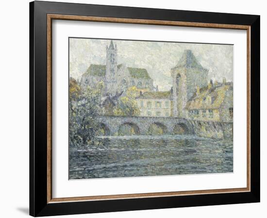 Moret Landscape, the Bridge; Paysage Moret, Le Pont, 1918-Henri Eugene Augustin Le Sidaner-Framed Giclee Print