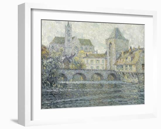 Moret Landscape, the Bridge; Paysage Moret, Le Pont, 1918-Henri Eugene Augustin Le Sidaner-Framed Giclee Print