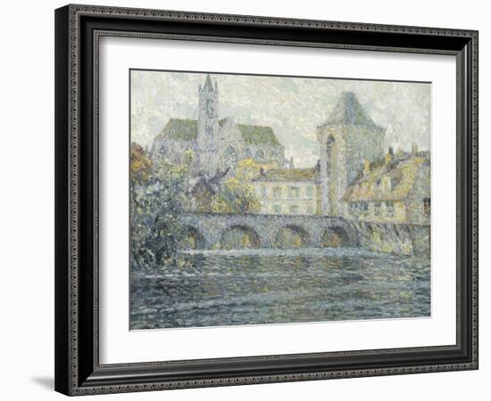 Moret Landscape, the Bridge; Paysage Moret, Le Pont, 1918-Henri Eugene Augustin Le Sidaner-Framed Giclee Print