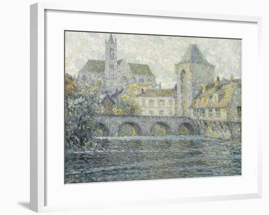 Moret Landscape, the Bridge; Paysage Moret, Le Pont, 1918-Henri Eugene Augustin Le Sidaner-Framed Giclee Print