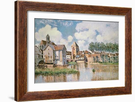 Moret-Sur-Loing, the Porte De Bourgogne, 1891-Alfred Sisley-Framed Giclee Print