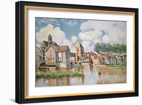 Moret-Sur-Loing, the Porte De Bourgogne, 1891-Alfred Sisley-Framed Giclee Print