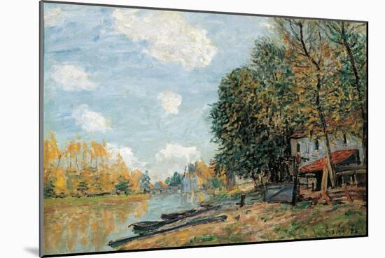 Moret. the Banks of the River Loing, 1885-Alfred Sisley-Mounted Giclee Print