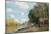 Moret. the Banks of the River Loing, 1885-Alfred Sisley-Mounted Giclee Print