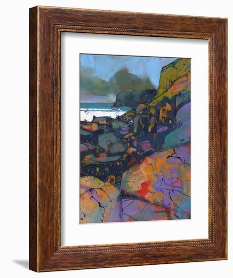 Morfa Cove Rocks-Paul Bailey-Framed Art Print