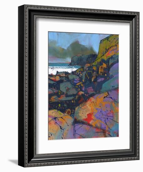 Morfa Cove Rocks-Paul Bailey-Framed Art Print