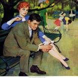 Marriage Bait  - Saturday Evening Post "Men at the Top", August 17, 1957 pg.26-Morgan Kane-Framed Premier Image Canvas