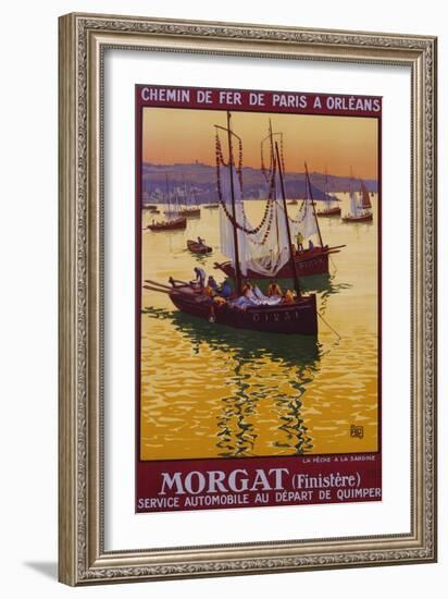 Morgat (Finistere) Travel Poster-null-Framed Giclee Print