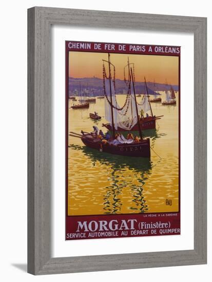 Morgat (Finistere) Travel Poster-null-Framed Giclee Print