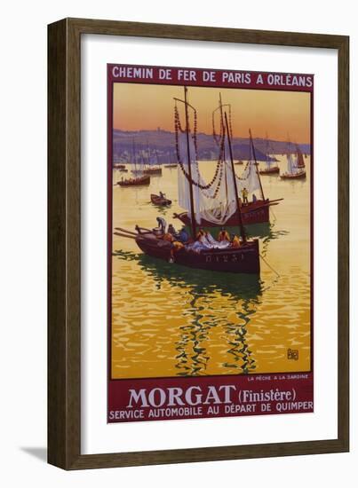 Morgat (Finistere) Travel Poster-null-Framed Giclee Print