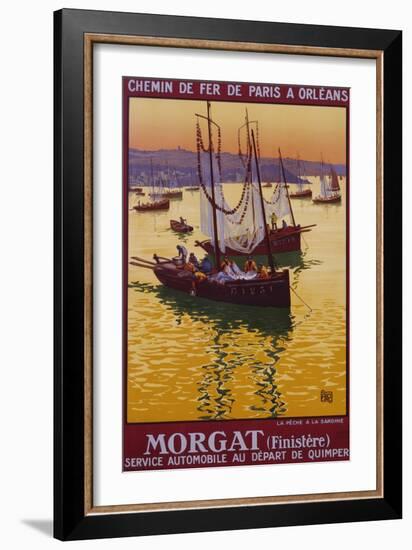 Morgat (Finistere) Travel Poster-null-Framed Giclee Print