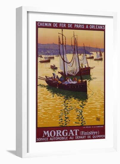 Morgat (Finistere) Travel Poster-null-Framed Giclee Print