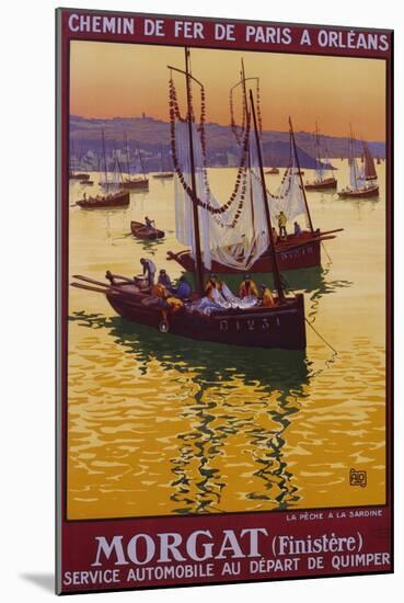 Morgat (Finistere) Travel Poster-null-Mounted Giclee Print