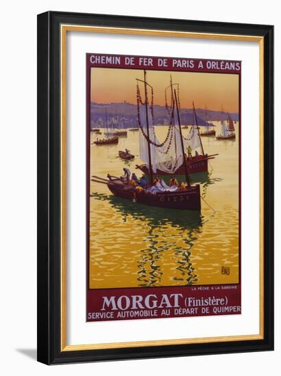 Morgat (Finistere) Travel Poster-null-Framed Giclee Print