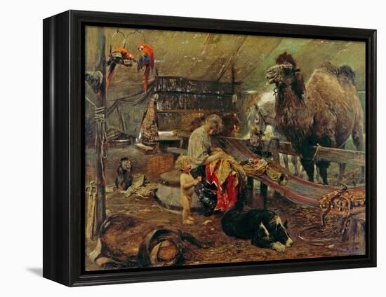 Morgenstunde im Zirkus. 2. Hälfte des 19. Jahrhunderts-Paul Meyerheim-Framed Premier Image Canvas