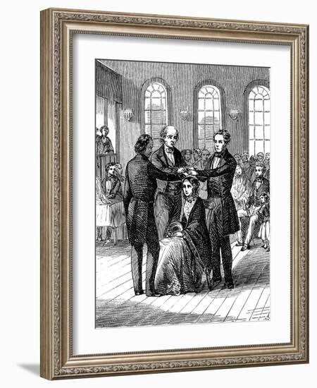 Mormon Confirmation Ceremony, Salt Lake City, Utah, 1853-null-Framed Giclee Print