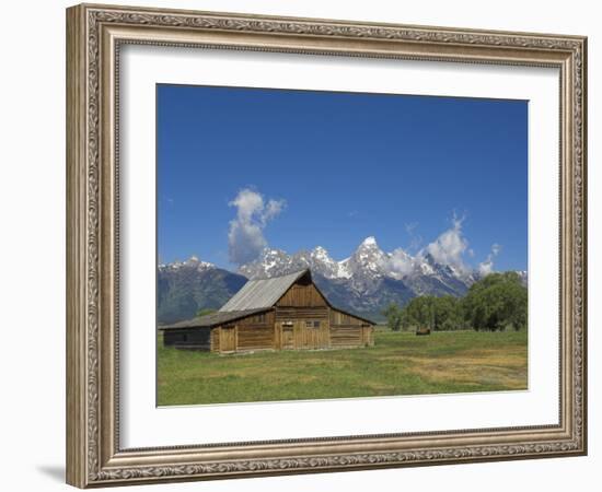 Mormon Row Barn and a Bison, Jackson Hole, Grand Teton National Park, Wyoming, USA-Neale Clarke-Framed Photographic Print