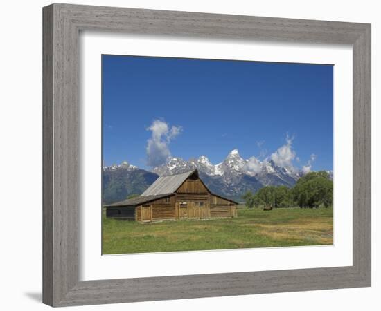 Mormon Row Barn and a Bison, Jackson Hole, Grand Teton National Park, Wyoming, USA-Neale Clarke-Framed Photographic Print