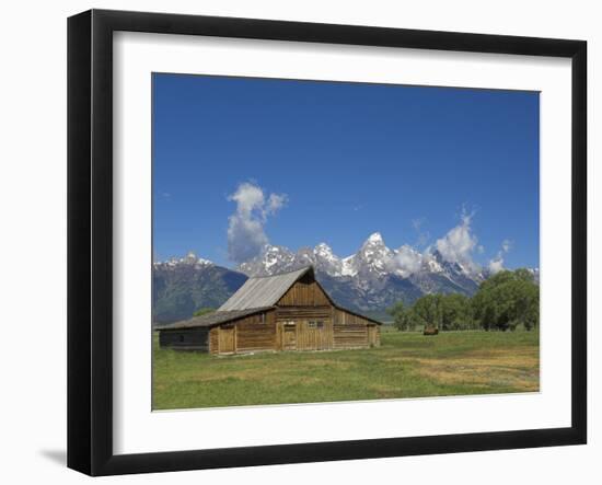 Mormon Row Barn and a Bison, Jackson Hole, Grand Teton National Park, Wyoming, USA-Neale Clarke-Framed Photographic Print