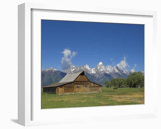 Mormon Row Barn and a Bison, Jackson Hole, Grand Teton National Park, Wyoming, USA-Neale Clarke-Framed Photographic Print