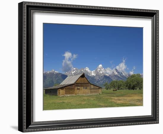 Mormon Row Barn and a Bison, Jackson Hole, Grand Teton National Park, Wyoming, USA-Neale Clarke-Framed Photographic Print