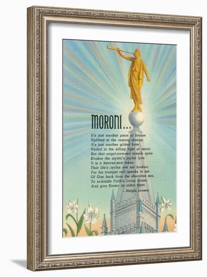 Mormon Statue, Angel Moroni-null-Framed Art Print