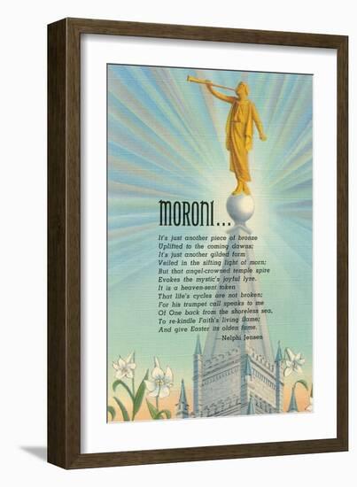 Mormon Statue, Angel Moroni-null-Framed Art Print
