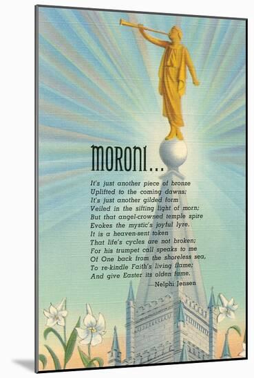 Mormon Statue, Angel Moroni-null-Mounted Art Print
