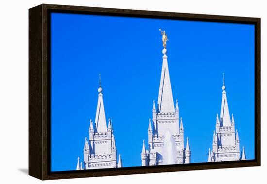 Mormon Temple in Salt Lake City Utah-null-Framed Premier Image Canvas