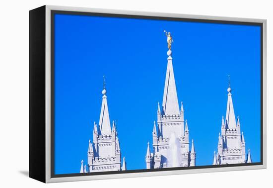 Mormon Temple in Salt Lake City Utah-null-Framed Premier Image Canvas