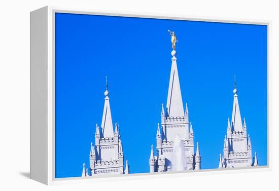 Mormon Temple in Salt Lake City Utah-null-Framed Premier Image Canvas